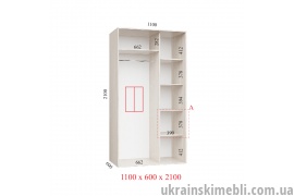 Корпус 110х60 (Шафа-купе Стандарт 110х210 2Д)